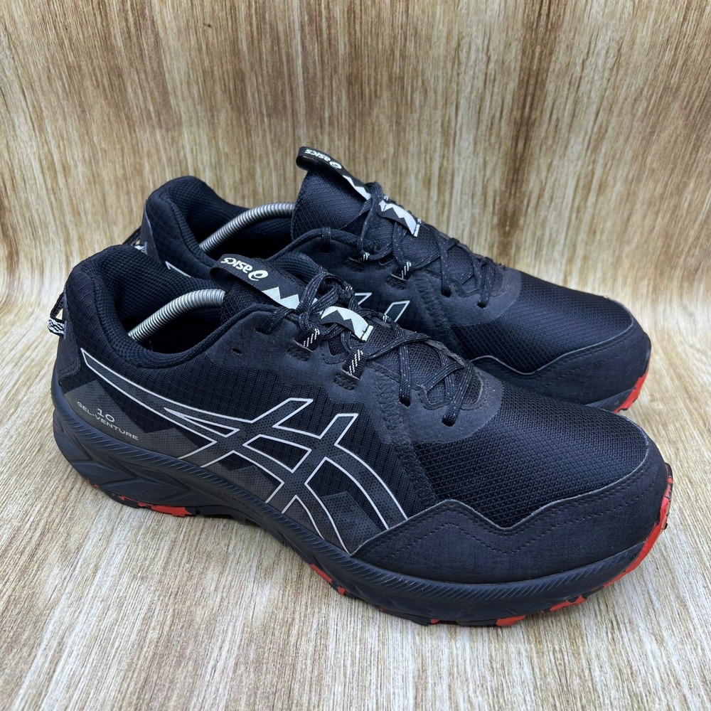 Asics Gel-Venture 10 Men's Size 12 Extra Wide Black Trail Running Shoes 1011B966